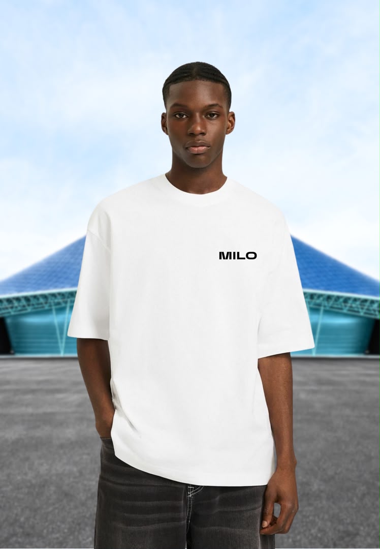 T-shirt MILO — 1 Message : Jésus · Blanc